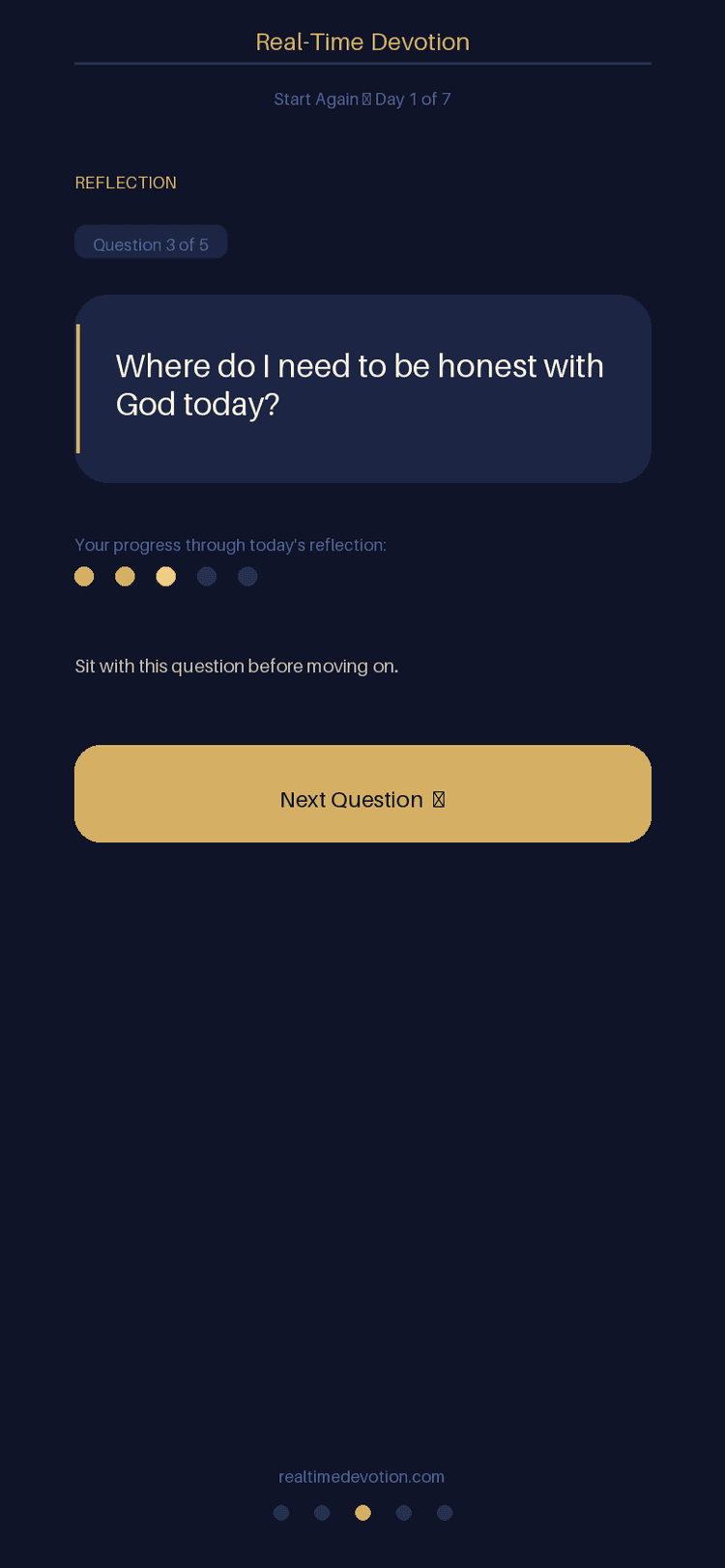 Day 1 reflection question 2 - moving toward action