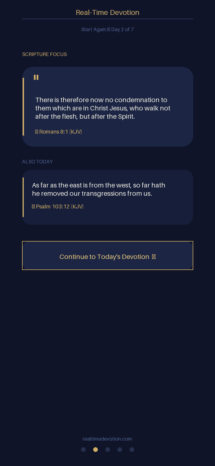 Day 2 scripture - building on where Day 1 left off